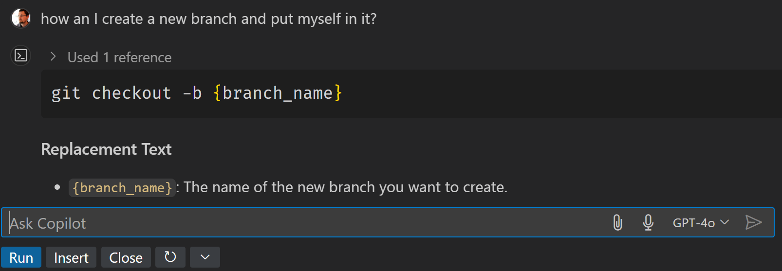 GitHub Copilot terminal